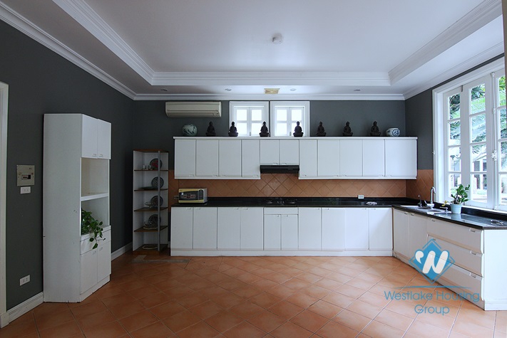 An elegant and high-end villa with a big yard for rent in Tay Ho area